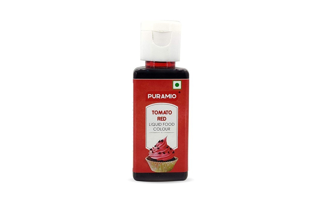 Puramio Tomato Red Liquid Food Colour   Plastic Bottle  50 millilitre